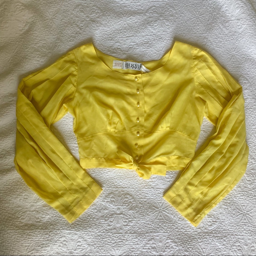 Vintage tie blouse 100% French tergal